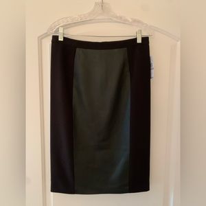 Michael Kors black faux leather stretch skirt